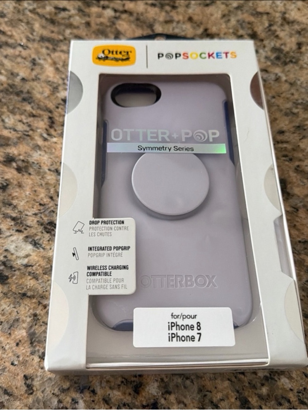 Otter+Pop Symmetry Series Phone Case with PopGrip - Light Purple